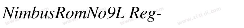 NimbusRomNo9L Reg字体转换